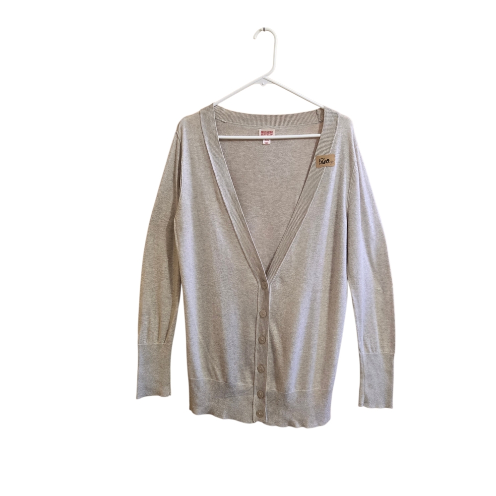 Mossimo Women's Long‎ Sleeve Cardigan Size XL Khaki Button-Up Sweater